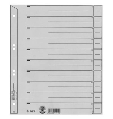 Trennblätter 1650 16500085 A4 grau 200g 