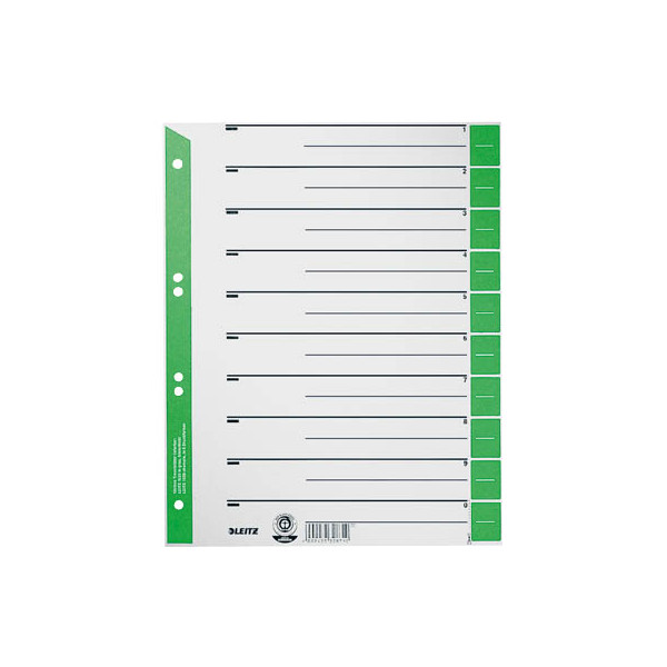 4002432328710 - AKTION LEITZ Trennblätter 1652 DIN A4 1-0 grün 230 g qm 100 St mit Prämie nach Registrierung