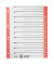 Trennblätter 1652 1652-00-25 A4 grau/rot 230g 