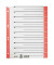 Trennblätter 1652 1652-00-25 A4 grau/rot 230g Karton