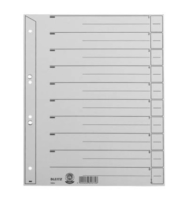 Trennblätter 1654 A4 grau 200g 100 Blatt Recycling Trennblätter 1654 A4 grau 200g 100 Blatt Recycling