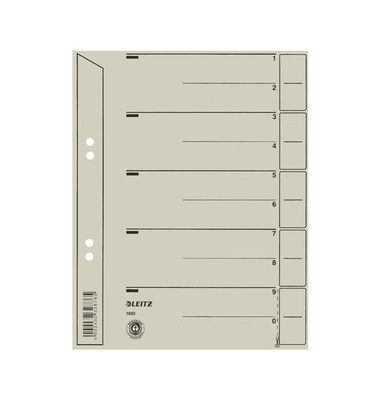 Trennblätter 1655 A5 grau 200g 100 Blatt Recycling Trennblätter 1655 A5 grau 200g 100 Blatt Recycling