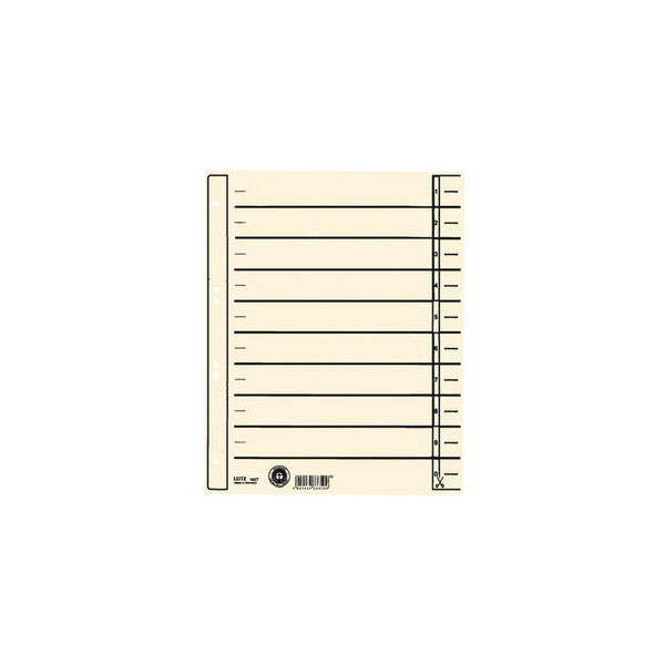 4002432457960 - 1 bis 10 Trennblätter DIN A4 Überbreite Chamois 10-teilig Pappkarton 1657-00-11 100 Stück