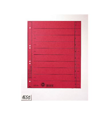 Trennblätter 1658 A4 rot 230g Karton 100 Blatt Recycling Trennblätter 1658 A4 rot 230g Karton 100 Blatt Recycling