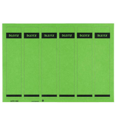 R&uuml;ckenschilder 1686-20-55, gr&uuml;n, schmal/kurz, 39x192mm, selbstklebend, permanent 