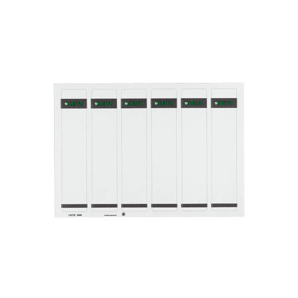 4002432332748 - selbstklebende Rückenschilder 1686 1686-20-85 weiß schmal kurz 39x192mm (BxH) selbstklebend permanent  4002432332748 150 Stück