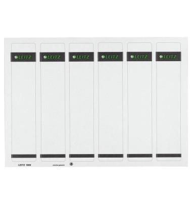 selbstklebende Rückenschilder 1686 1686-00-85 weiß schmal/kurz 39x192mm (BxH) selbstklebend permanent 