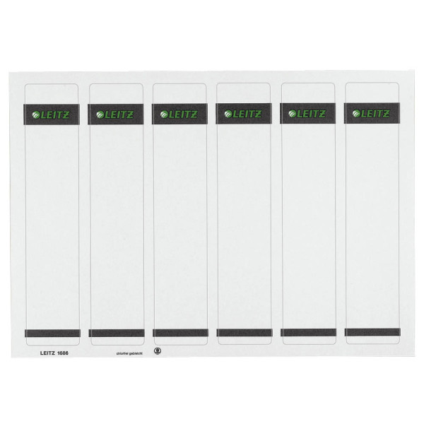 4002432323142 - selbstklebende Rückenschilder 1686 1686-00-85 weiß schmal kurz 39x192mm (BxH) selbstklebend permanent  4002432323142 600 Stück