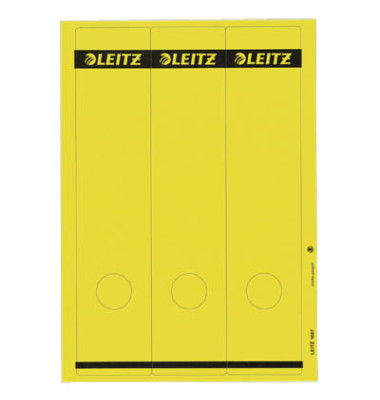 selbstklebende Rückenschilder 1687 1687-00-15 gelb breit/lang 61,5x285mm (BxH) permanent 