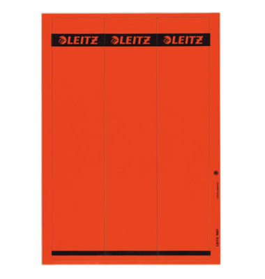 selbstklebende Rückenschilder 1687 1687-00-25 rot breit/lang 61,5x285mm (BxH) selbstklebend permanent 