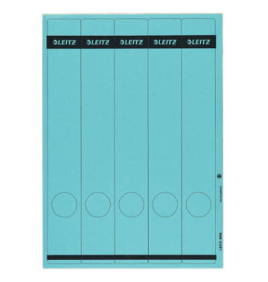 R&uuml;ckenschilder 1688-00-35, blau, schmal/lang, 39x285mm, selbstklebend, permanent 