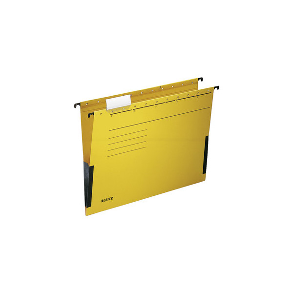 4002432332113 - Hängetasche A4 ALPHA gelb 250g Recyclingkarton mit Sichtreiter 19860015 4002432332113 Leitz