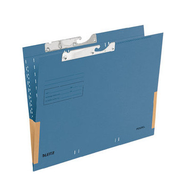 Pendeltasche 2016 A4 320g Karton blau für lose Blätter mit Leinenfröschen