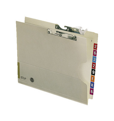 Pendeltasche Orgacolor 2137 A4 320g Karton chamois für lose Blätter mit Leinenfrosch