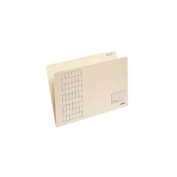 4002432305148 - Einstellmappen 2433 Vertikal DIN A4 Mit Gitterdruck 180 g m2 Chamois 100% Recycelter Kraft-Karton 31 x 23 cm 100 Stück