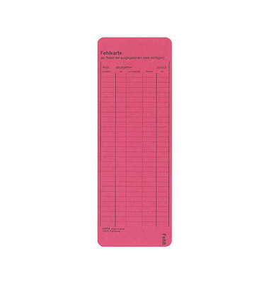Fehlkarte und Leitkarte RC-Karton rot 338x120mm 450g Fehlkarte und Leitkarte RC-Karton rot 338x120mm 450g