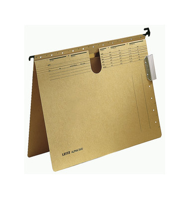 Hängehefter ALPHA DUO 2914-00-00, A4 natronbraun Karton 250g