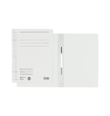 Schnellhefter 3000-00-01, A4, weiß, Karton, 250g, Vorderdeckel opak