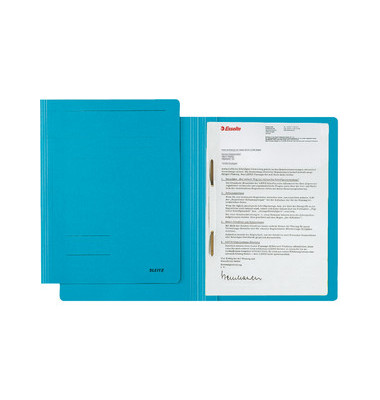 Schnellhefter 3003-00-35, A4, blau, Recyclingkarton, 250g, Vorderdeckel opak