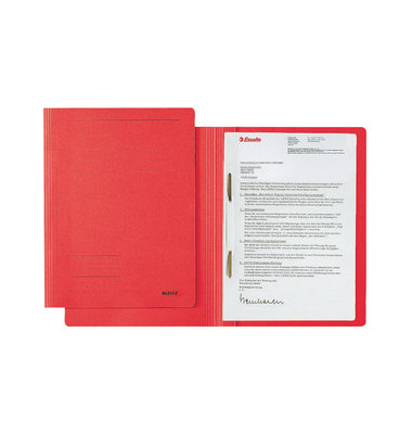 Schnellhefter 3003-00-25, A4, rot, Karton, 250g, Vorderdeckel opak