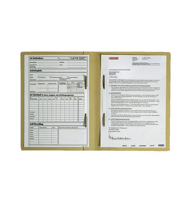 Schnellhefter 3030-00-11, A4, chamois, Karton, 320g, Vorderdeckel chamois / opak