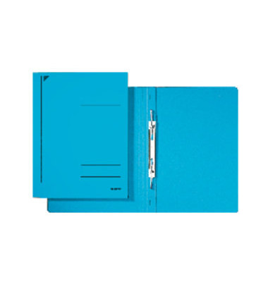 Spiralhefter 3040 3040-00-35, A4, blau, Karton, 430g, Vorderdeckel blau / opak