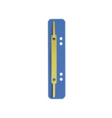 Heftstreifen kurz 37010035, 3,5x15,8cm (BxL), Recyclingkarton mit Metalldeckleiste, blau