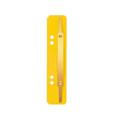 Heftstreifen kurz 3701-00-15, 35x158mm, RC-Karton mit Metalldeckleiste, gelb, 25 Stück