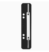 Heftstreifen kurz 3710-00-95, 35x158mm, Kunststoff mit Kunststoffdeckleiste, schwarz, 25 Stück