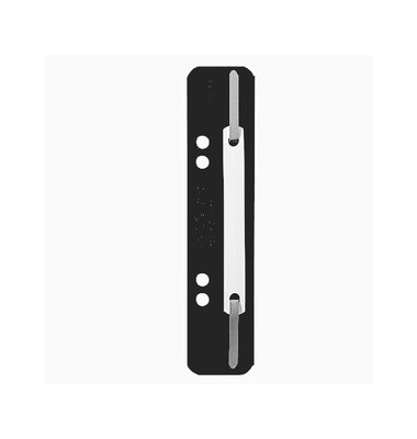 Heftstreifen kurz 3710-00-95, 35x158mm, Kunststoff mit Kunststoffdeckleiste, schwarz, 25 Stück