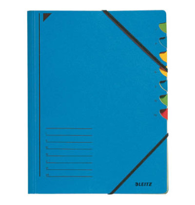 Ordnungsmappe Leitz-Ordnungsmappen-Serie 3907-00-35, I-VII, blau, A4, 7 F&auml;cher