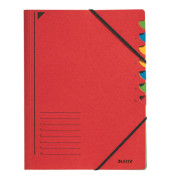 Ordnungsmappe Leitz-Ordnungsmappen-Serie 3907-00-25, I-VII, rot, A4, 7 F&auml;cher