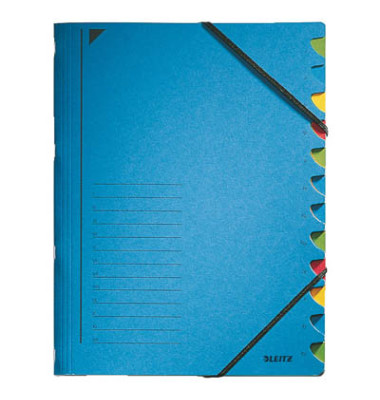 Ordnungsmappe 3912 3912-00-35, I-XII, blau, A4, 12 F&auml;cher