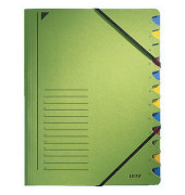 Ordnungsmappe 3912-00-55, I-XII, gr&uuml;n, A4, 12 F&auml;cher