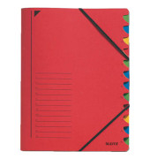 Ordnungsmappe 3912 3912-00-25, I-XII, rot, A4, 12 F&auml;cher