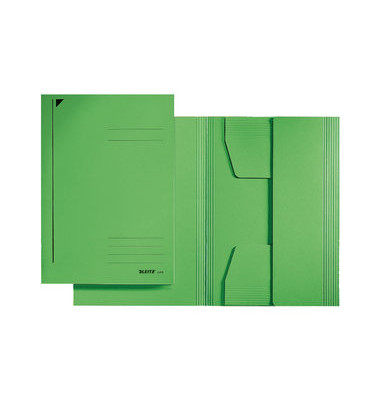 Jurismappe 3922-00-55, A4 Folio grün Karton 430g, mit 3 Einschlagklappen