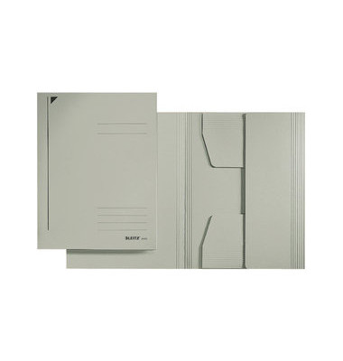 Jurismappe 3924-00-85, A4 grau Karton 430g, mit 3 Einschlagklappen