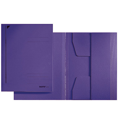 Jurismappe 3924 3924-00-65, A4 violett Recyclingkarton 430g, mit 3 Einschlagklappen