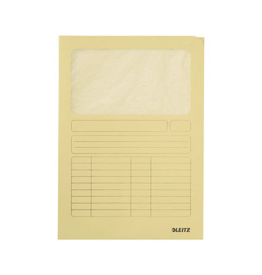 Sichtmappen 39500015, A4 gelb Recyclingkarton 160g
