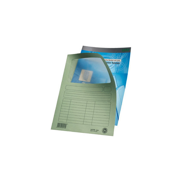 4002432307432 - Sichtmappe 3950 A4 160g Karton hellgrün für lose Blätter mit Sic