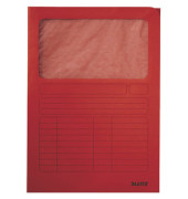 Sichtmappen 3950-00-25, A4 rot Karton 160g