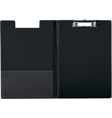 Klemmbrettmappe 3960-00-95, A4, schwarz, Pappe mit PP-Folie, inkl Aufh&auml;nge&ouml;se