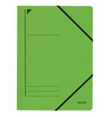 Eckspannmappe 3980 3980-00-55, A4 gr&uuml;n Recyclingkarton 430g, f&uuml;r ca. 250 Blatt