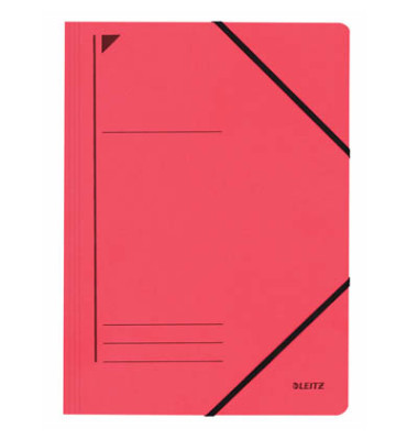 Eckspannmappe 3980 3980-00-25, A4 rot Recyclingkarton 430g, f&uuml;r ca. 250 Blatt  (80 g/m&sup2;)
