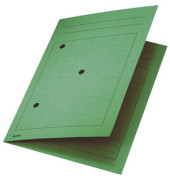 Umlaufmappe 3998 A4 320g Karton grün mit 3 Sichtlöchern