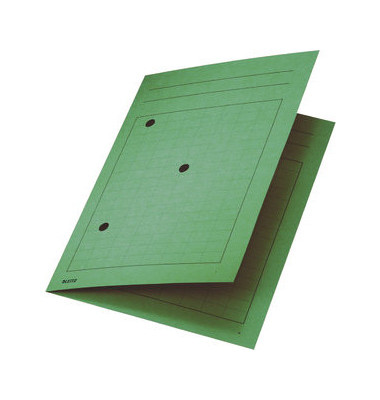 Umlaufmappe 3998 A4 320g Karton grün mit 3 Sichtlöchern