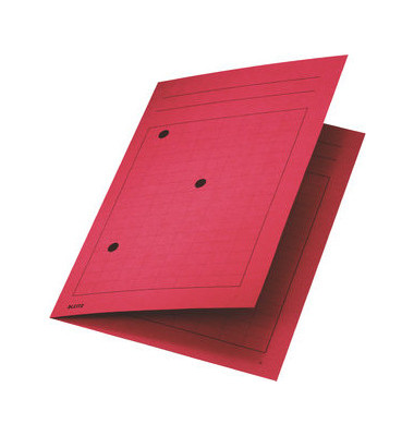 Umlaufmappe 3998 A4 320g Karton rot mit 3 Sichtlöchern