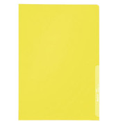 Sichthüllen Standard 4000-00-15, A4, gelb, transluzent genarbt, oben & rechts offen, 