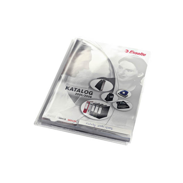 4002432307708 - Sichthüllen Maxi 4053-00-00 mit Falte mit Beschriftungsfenster A4 transparent genarbt oben & rechts offen 020mm 4002432307 10 Stück