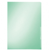 Sichthüllen Premium 4100-00-55, A4, grün, klar-transparent, glatt, 0,15mm, oben & rechts offen, PVC